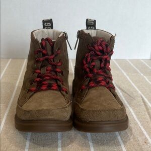 UGG Kids Brown Boots with Red Laces